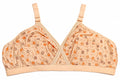 Pack Of 4 Women Ladies Girls Classy Multi Colour Jersey Printed Bra Brief Blouse Brazier Brass                  ie - Comfortable Daily Innerwear Set - 32 to 42