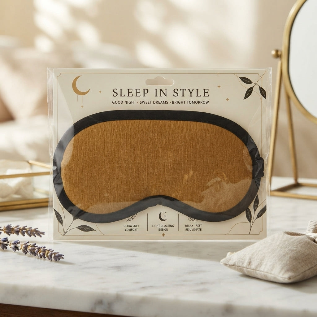 Premium Quality Adjustable Sleep Mask | Lightweight Breathable Design For Travel & Home Use