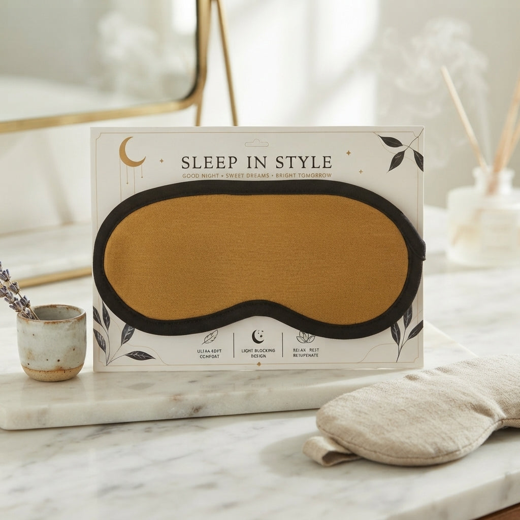 Premium Quality Adjustable Sleep Mask | Lightweight Breathable Design For Travel & Home Use