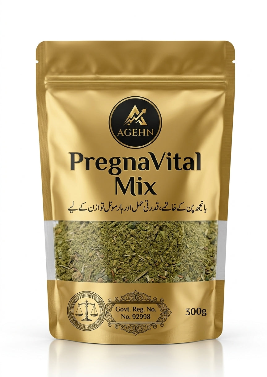 AGEN PregnaVital Mix 300g + Pregna FertiGel 30ml – Herbal Wellness Combo Pack