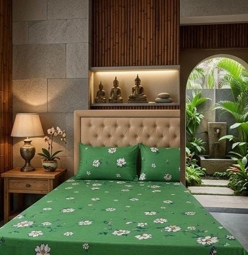 3D Crystal Cotton 3-piece Bedsheet Set AY0010036